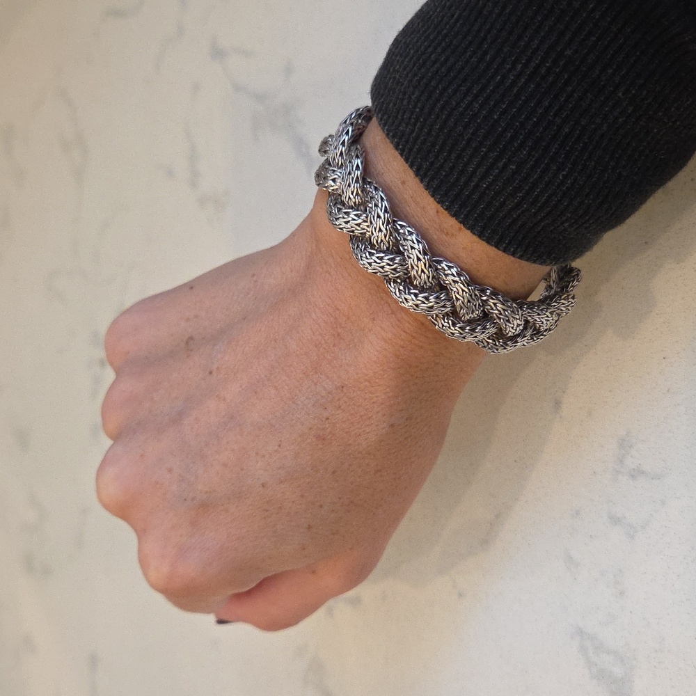 John Hardy Braided Silver Bracelet